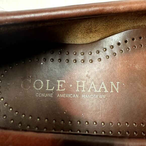 VERY GOOD Cole Haan Buckle Loafer Kiltie Handsewn Moc Made in Maine USA 10.5 D - Picture 9 of 13